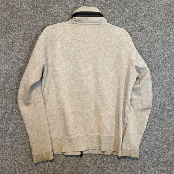 Nike Tech Sweatshirt Mens Medium Gray Full Zip Tech Fleece Swoosh Stretch Flaw - Picture 5 of 12